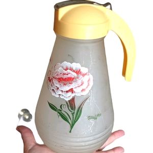 Hazel Atlas‎ handpainted waffle batter pitcher